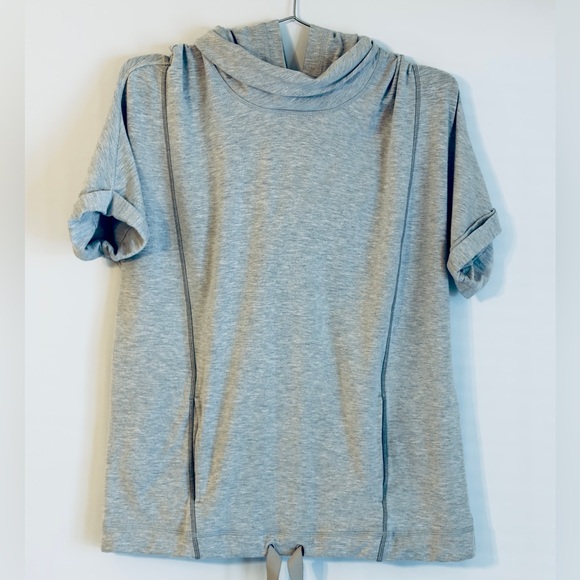 lululemon athletica Tops - lululemon athletica Gray T-shirt Hoodie Pullover